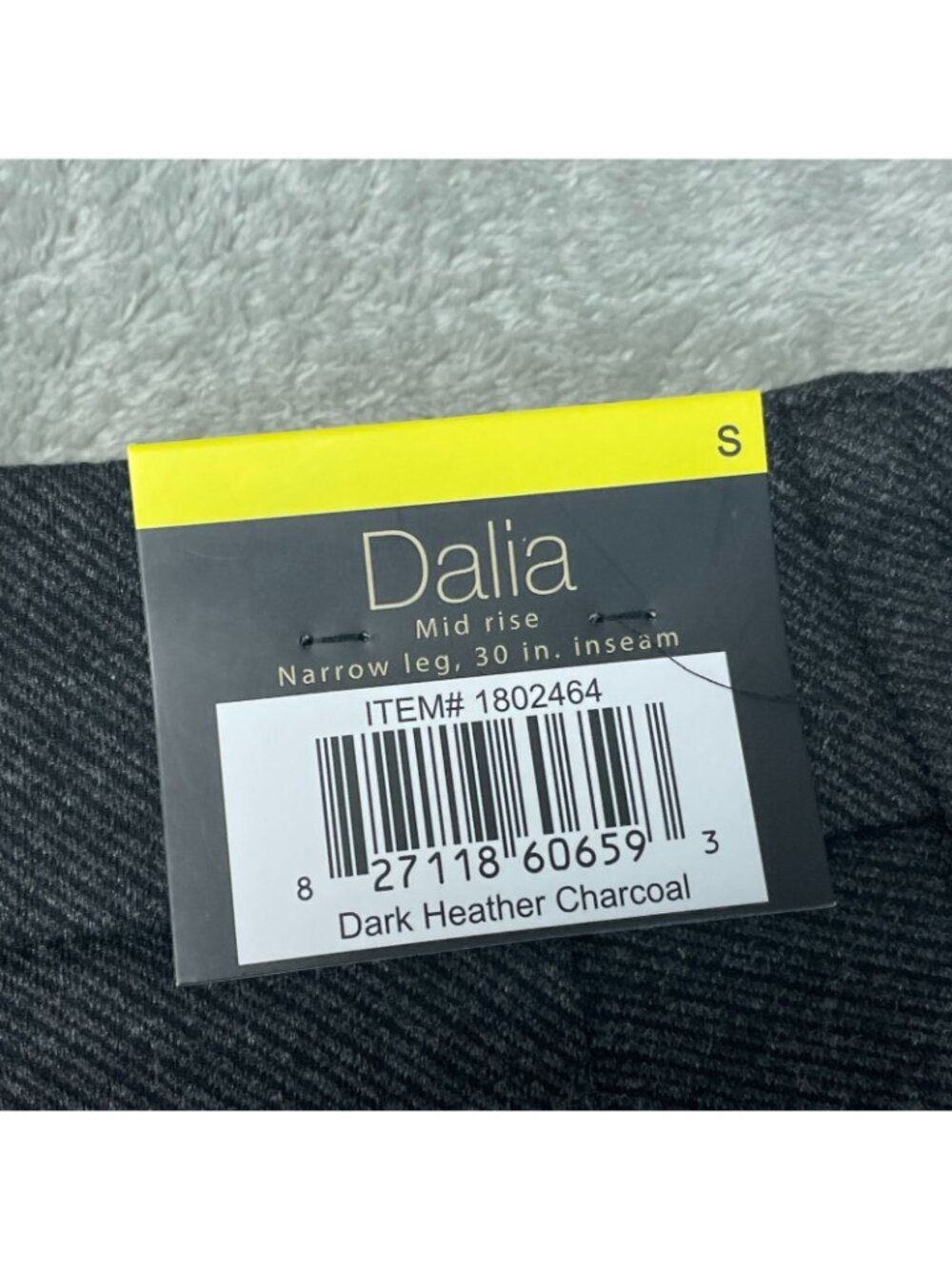 NWT Dalia Women's S Gray Mid-Rise Slim Dress Pants Tummy Control Pull onG2095 - Picture 10 of 14